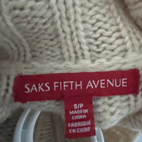 Saks fifth Avenue Beige Knitted Turtleneck Sweater - Picture 3 of 3